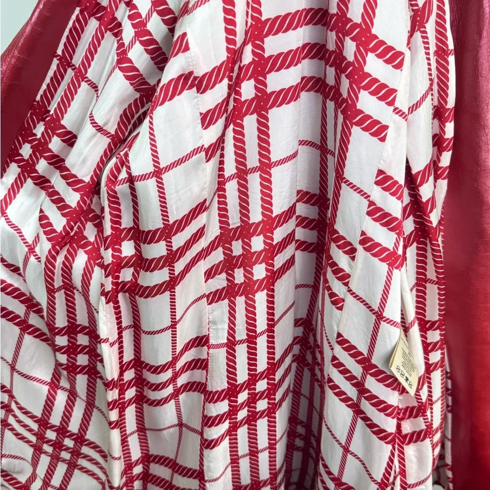 Burberry Red Hooded Trench Coat - Picture 14 of 16